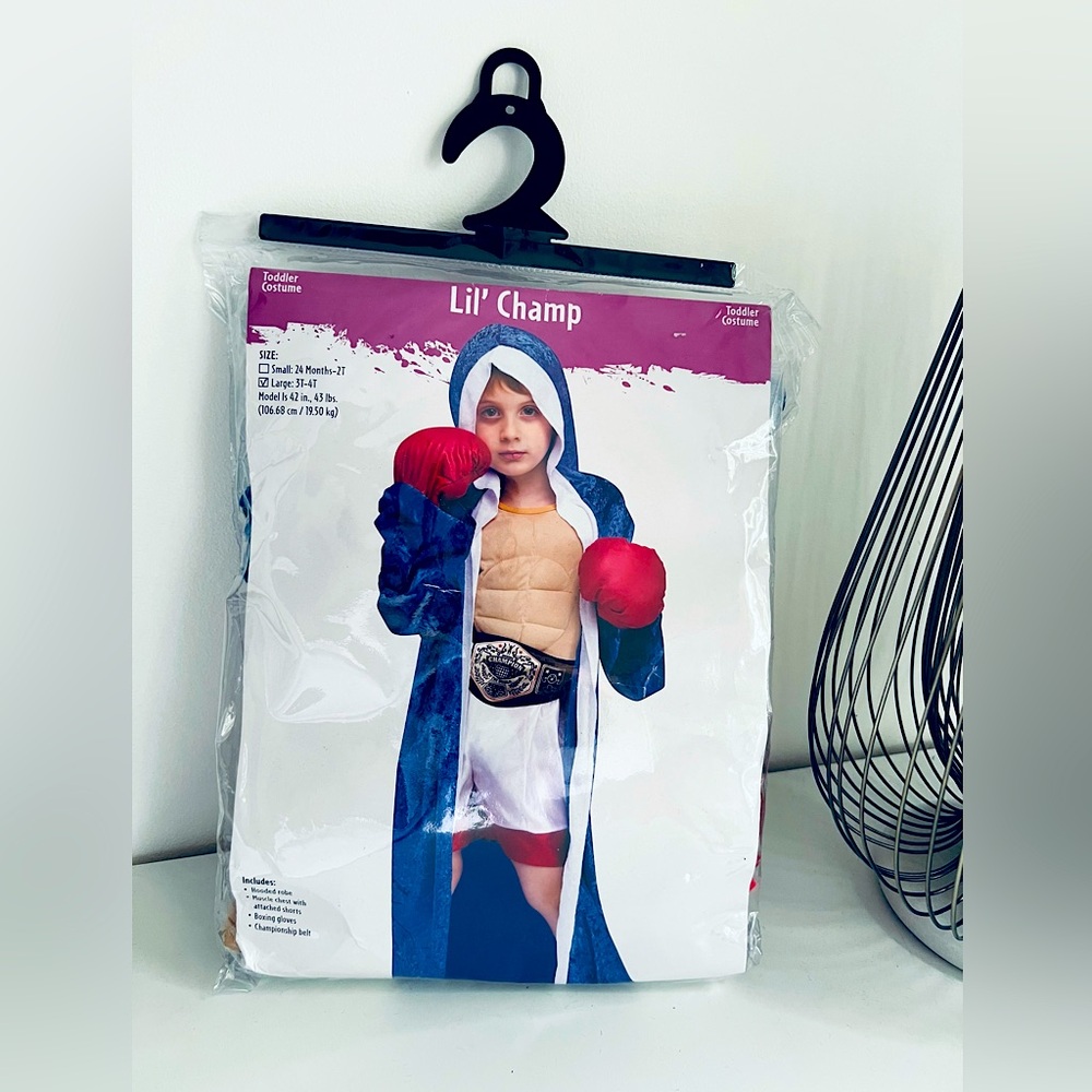 Lil Champ Kids Boxer Champion Children’s Halloween Costume Size 3-4T
